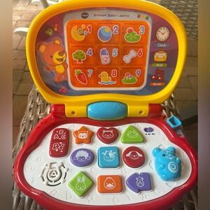 Interactive Learning Laptop for Kids - Red and Blue